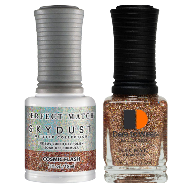LeChat Perfect Match Nail Lacquer And Gel Polish, SKY DUST Collection, SD05, Cosmic Flash, 0.5oz