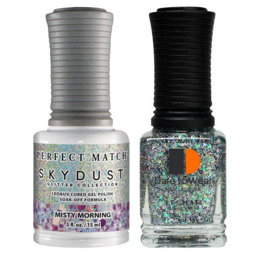 LeChat Perfect Match Nail Lacquer And Gel Polish, SKY DUST Collection, SD06, Misty Morning, 0.5oz