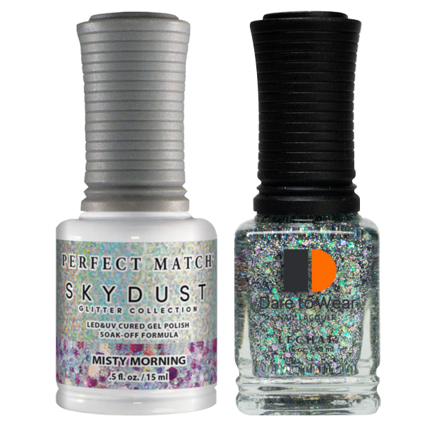 LeChat Perfect Match Nail Lacquer And Gel Polish, SKY DUST Collection, SD06, Misty Morning, 0.5oz