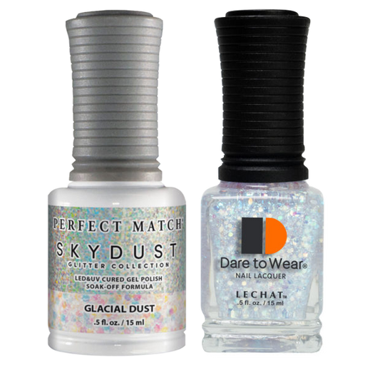 LeChat Perfect Match Nail Lacquer And Gel Polish, SKY DUST Collection, SD09, Glacial Dust, 0.5oz