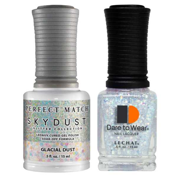 LeChat Perfect Match Nail Lacquer And Gel Polish, SKY DUST Collection, SD09, Glacial Dust, 0.5oz