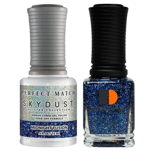 LeChat Perfect Match Nail Lacquer And Gel Polish, SKY DUST Collection, SD12, Midnight Fusion, 0.5oz