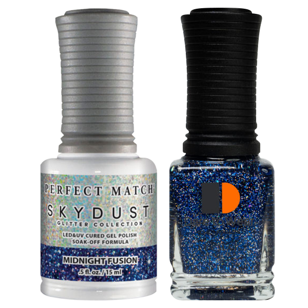 LeChat Perfect Match Nail Lacquer And Gel Polish, SKY DUST Collection, SD12, Midnight Fusion, 0.5oz
