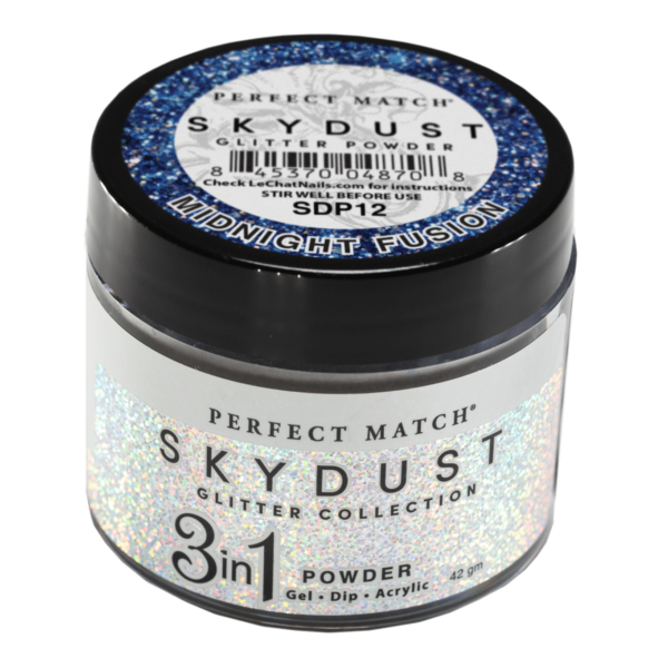 LeChat Perfect Match Dipping Powder, SKY DUST Collection, SD12, Midnight Fusion, 2oz