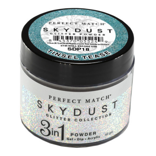 LeChat Perfect Match Dipping Powder, SKY DUST Collection, SD18, Tinsel Tease, 2oz