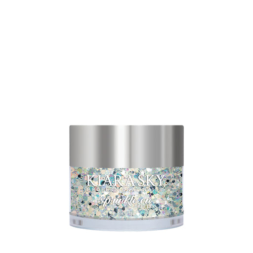 Kiara Sky Dipping Powder, Sprinkle On Glitter Collection, SP202, A Night In Space, 1oz OK0213VD
