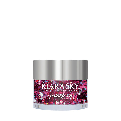 Kiara Sky Dipping Powder, Sprinkle On Glitter Collection, SP237, Disco Lights, 1oz OK0213VD