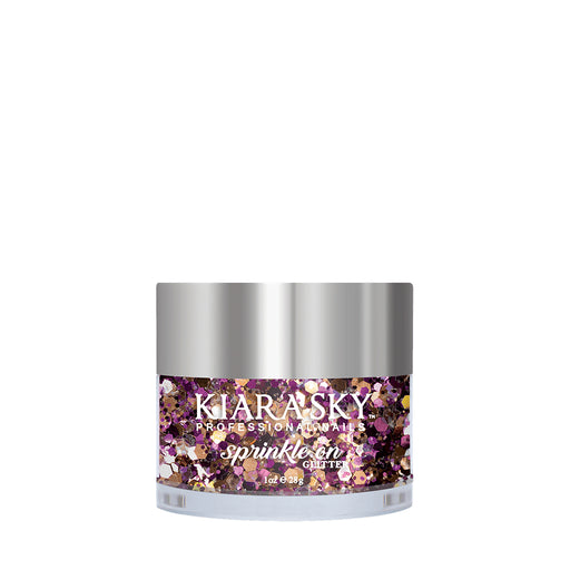 Kiara Sky Dipping Powder, Sprinkle On Glitter Collection, SP238, Sequin Party, 1oz OK0213VD