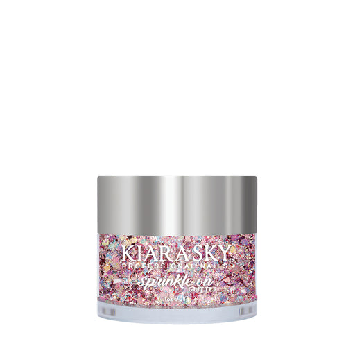 Kiara Sky Dipping Powder, Sprinkle On Glitter Collection, SP243, Pink It Up, 1oz OK0213VD