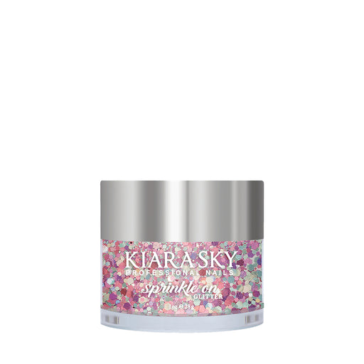 Kiara Sky Dipping Powder, Sprinkle On Glitter Collection, SP245, I Don't Pink So, 1oz OK0213VD