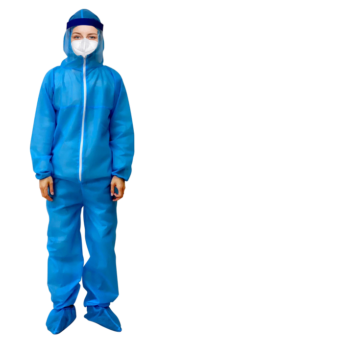 Protective Body Suit, BLUE, Size L (Packing: 50 pcs/case)