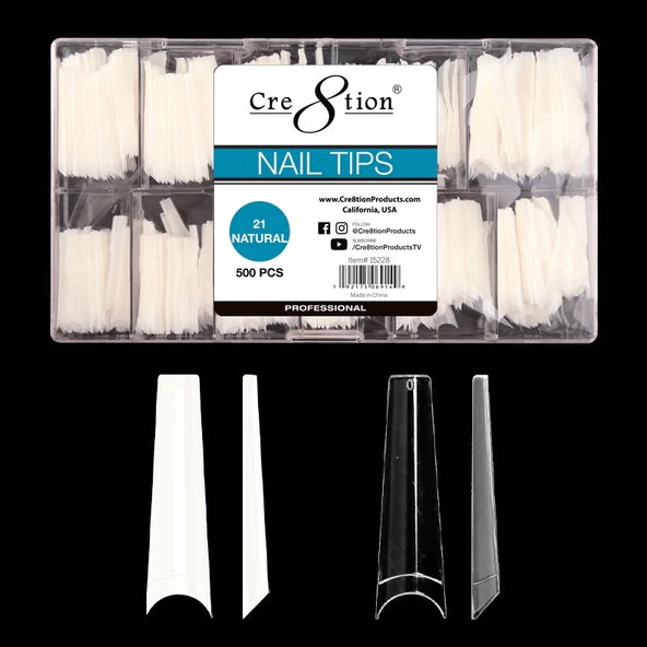 Cre8tion Special Shape - Natural, Long Coffin, #21 (Pk: 550 pcs/box 100 boxes/case)
