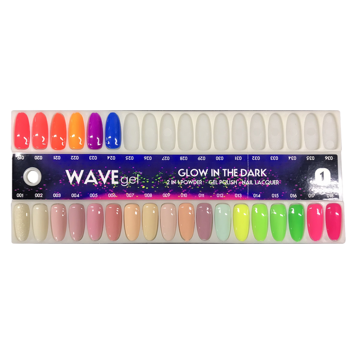 Wave Gel 4in1 Glow In The Dark, Sample Tips 24 Colors