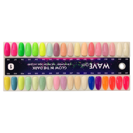 Wave Gel 4in1 Glow In The Dark, Sample Tips 36 Colors