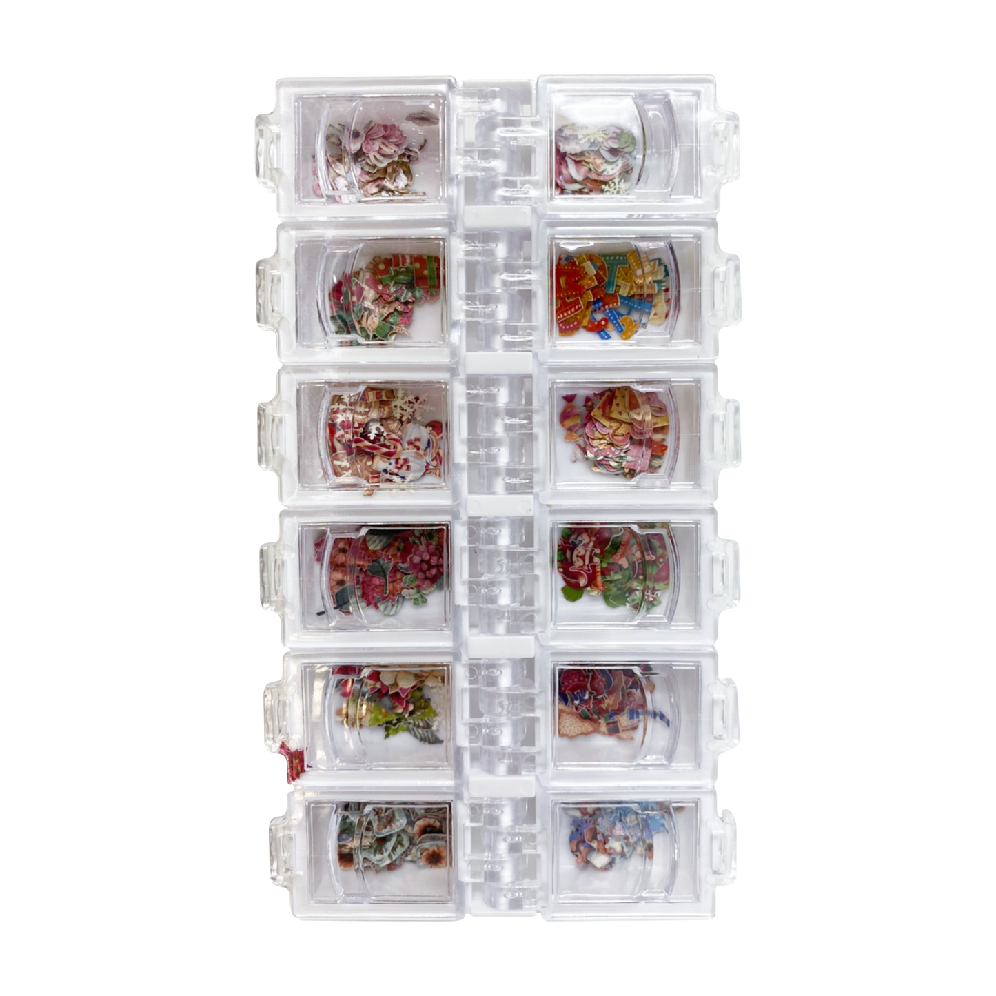 Airtouch Nail Art Paper, Christmas Collection Set #02, 12 jars/box OK1028VD