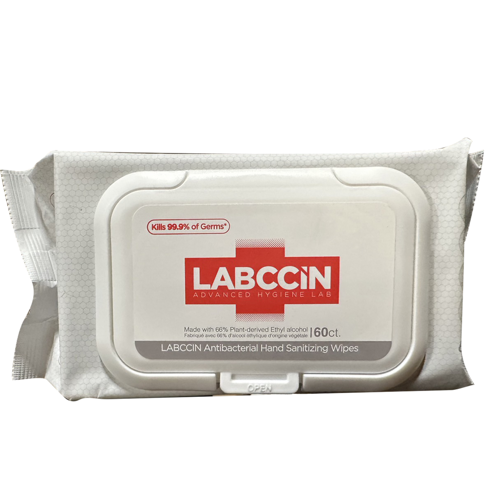 Labccin Alcohol Wipes Hand Sanitizing, 80wipes/bag (Packing: 40 packs/case)