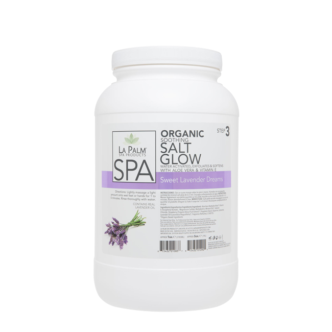 La Palm, Organic Soothing, Salt Glow, Sweet Lavender Dreams, 1Gal KK
