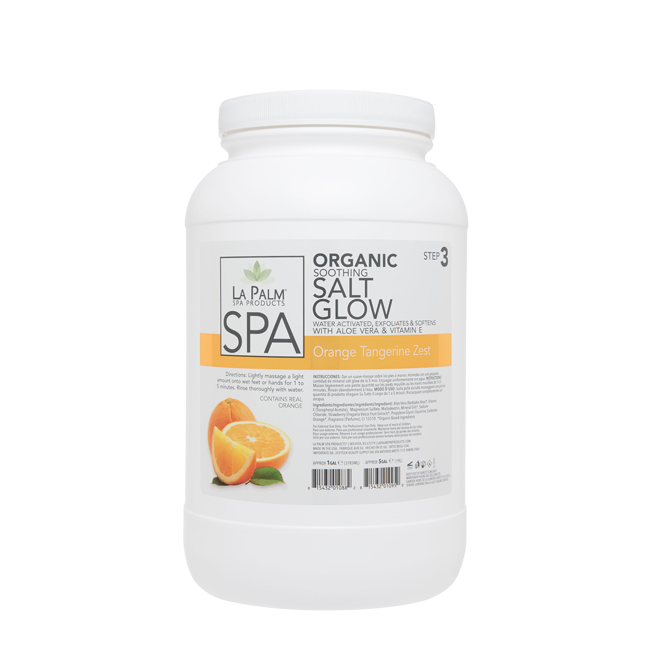 La Palm, Organic Soothing, Salt Glow, Orange Tangerine Zest, 1Gal KK