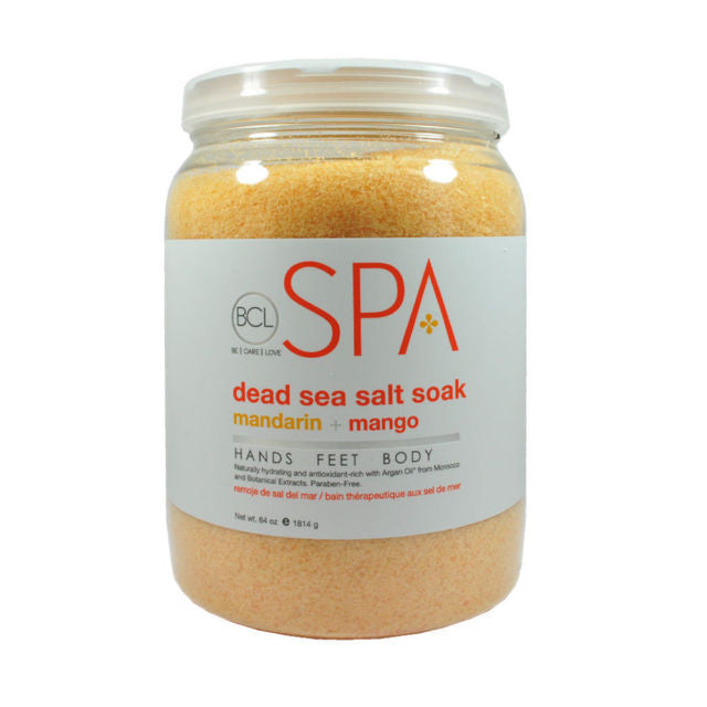 BCL SPA, Dead Sea Salt Soak Mandrin Mango, 64oz