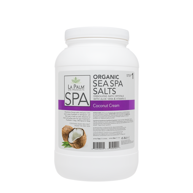 La Palm, Organic Sea Spa Salts, Coconut Cream, 1Gal KK