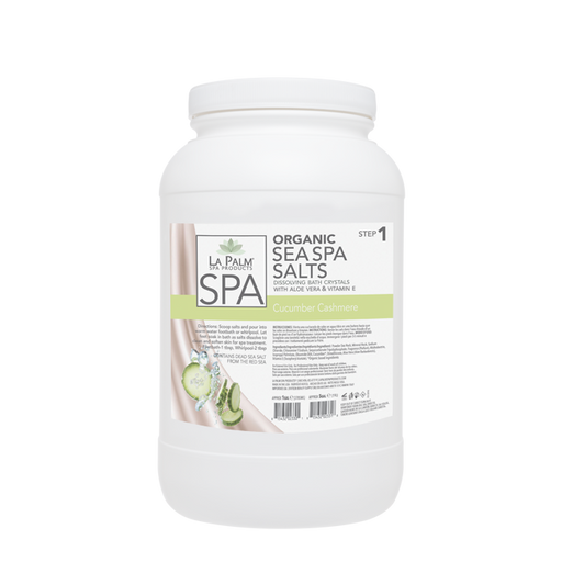 La Palm, Organic Sea Spa Salts, Cucumber Cashmere, 1Gal KK
