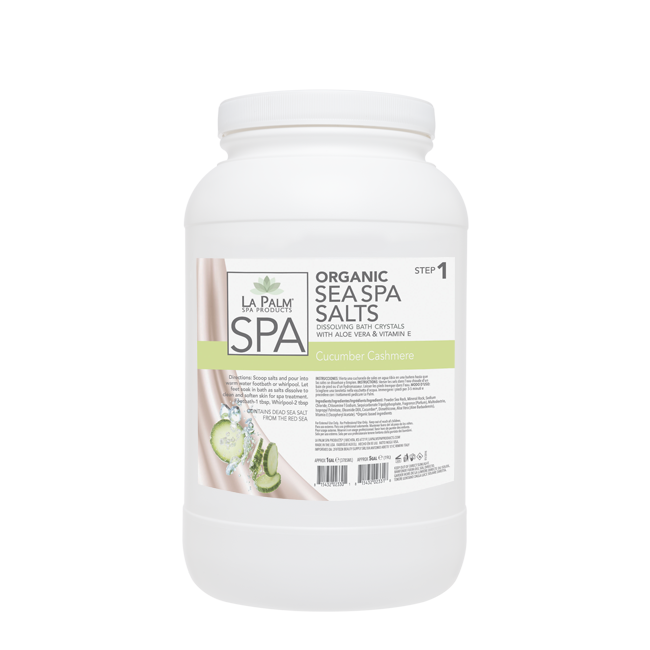 La Palm, Organic Sea Spa Salts, Cucumber Cashmere, 1Gal KK
