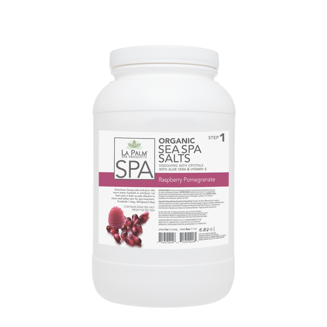 La Palm, Organic Sea Spa Salts, Raspberry Pomegranate, 1Gal KK