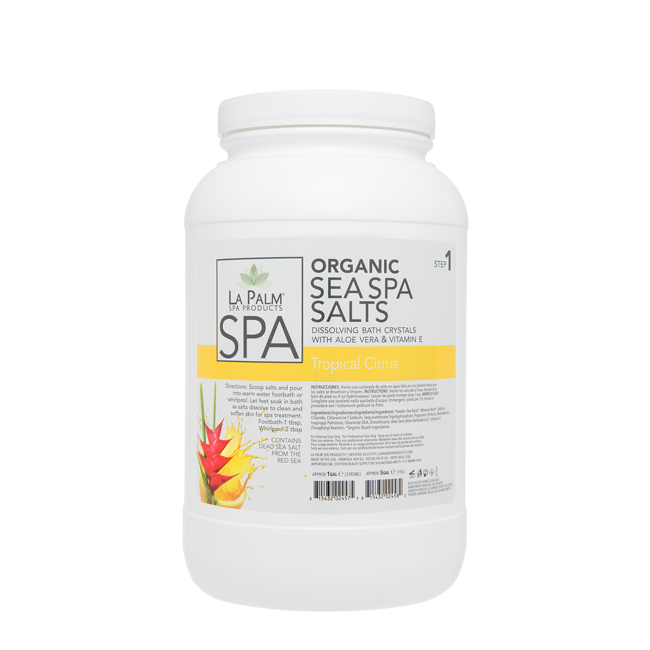 La Palm, Organic Sea Spa Salts, Tropical Citrus, 1Gal KK