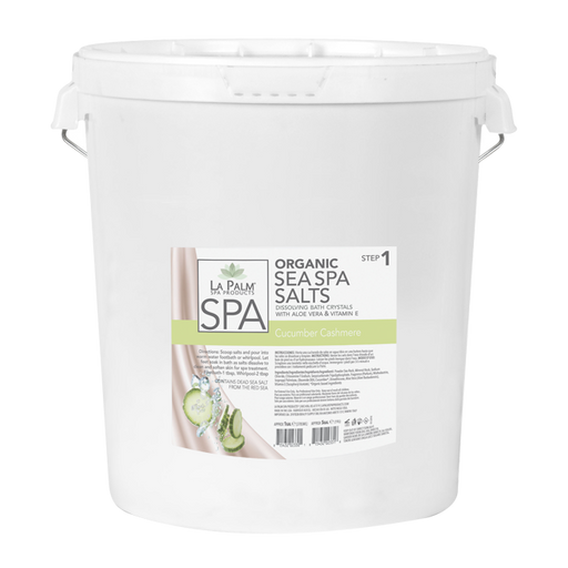 La Palm, Organic Sea Spa Salts, Cucumber Cashmere, 5Gal KK