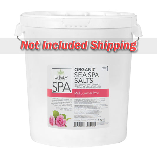 La Palm, Organic Sea Spa Salts, Mid Summer Rose, 5gal KK