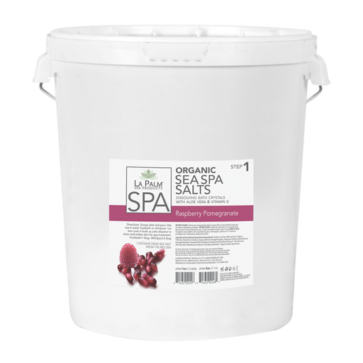 La Palm, Organic Sea Spa Salts, Raspberry Pomegranate, 5Gal KK