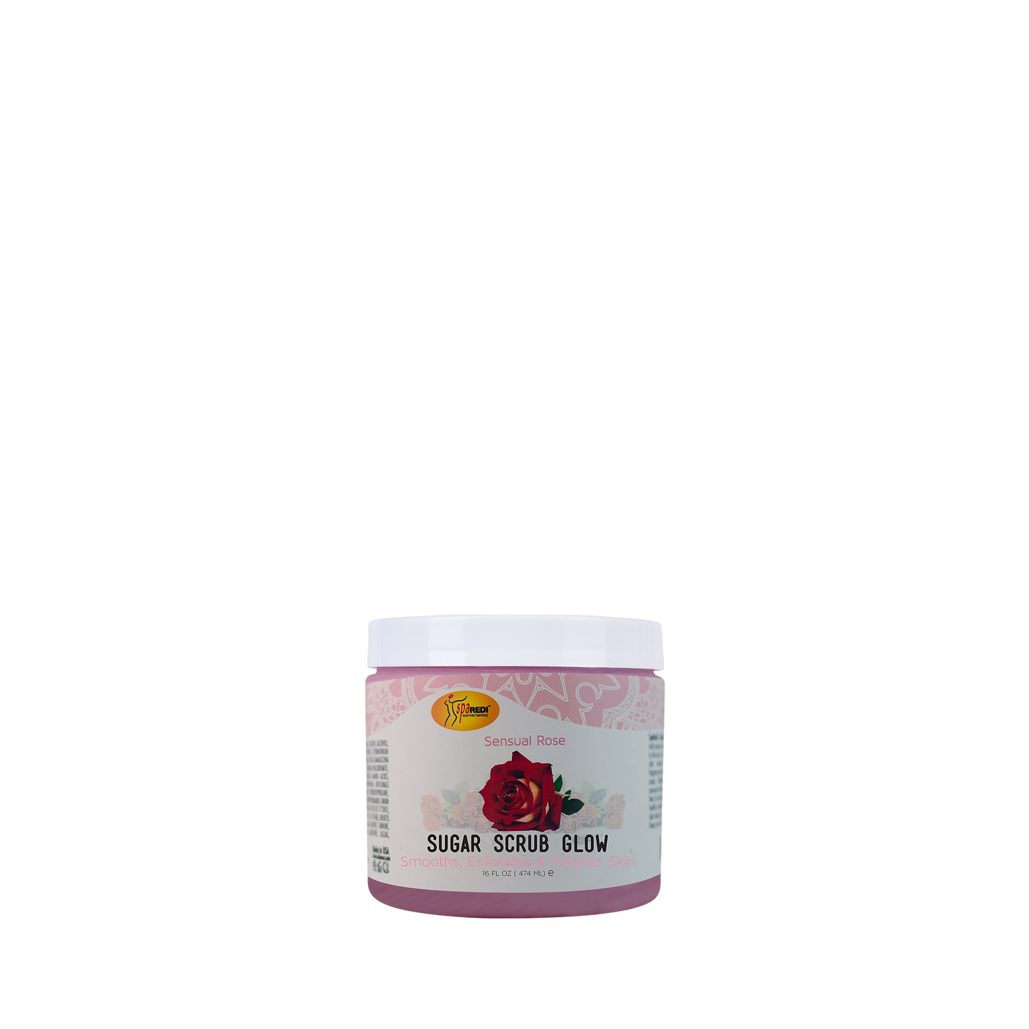 SpaRedi Sugar Scrub Glow, Sensual Rose, 01040, 16oz OK0325MD