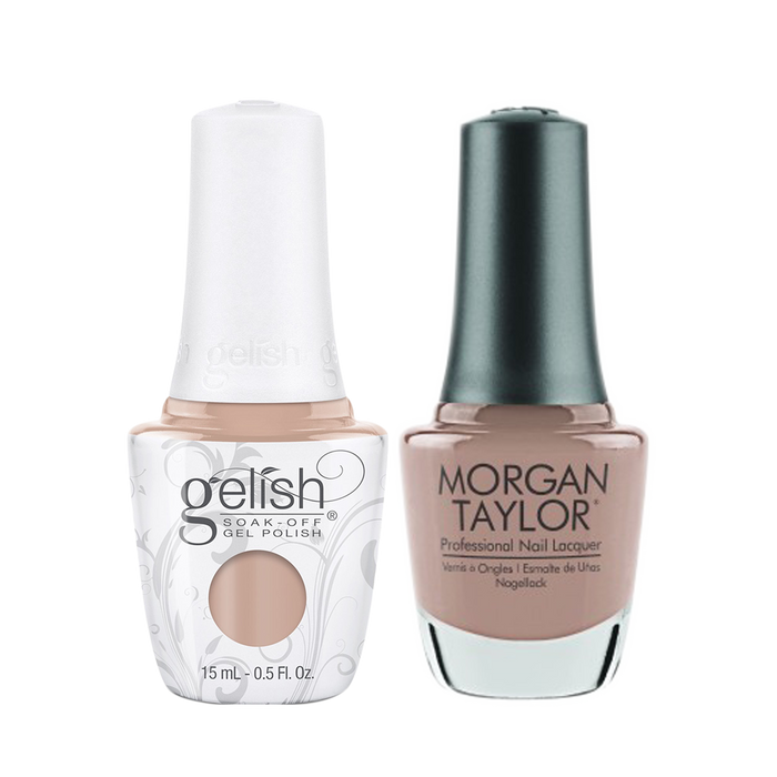 Gelish Gel Polish & Morgan Taylor Nail Lacquer, 1110337 + 3110337, Forever Fabulous Winter Collection 2018, She's A Natural, 0.5oz KK1011