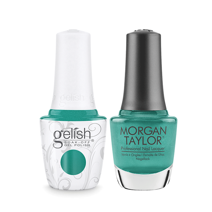 Gelish Gel Polish & Morgan Taylor Nail Lacquer, Rocketman Collection, 1410347, Sir Teal To You OK0425VD