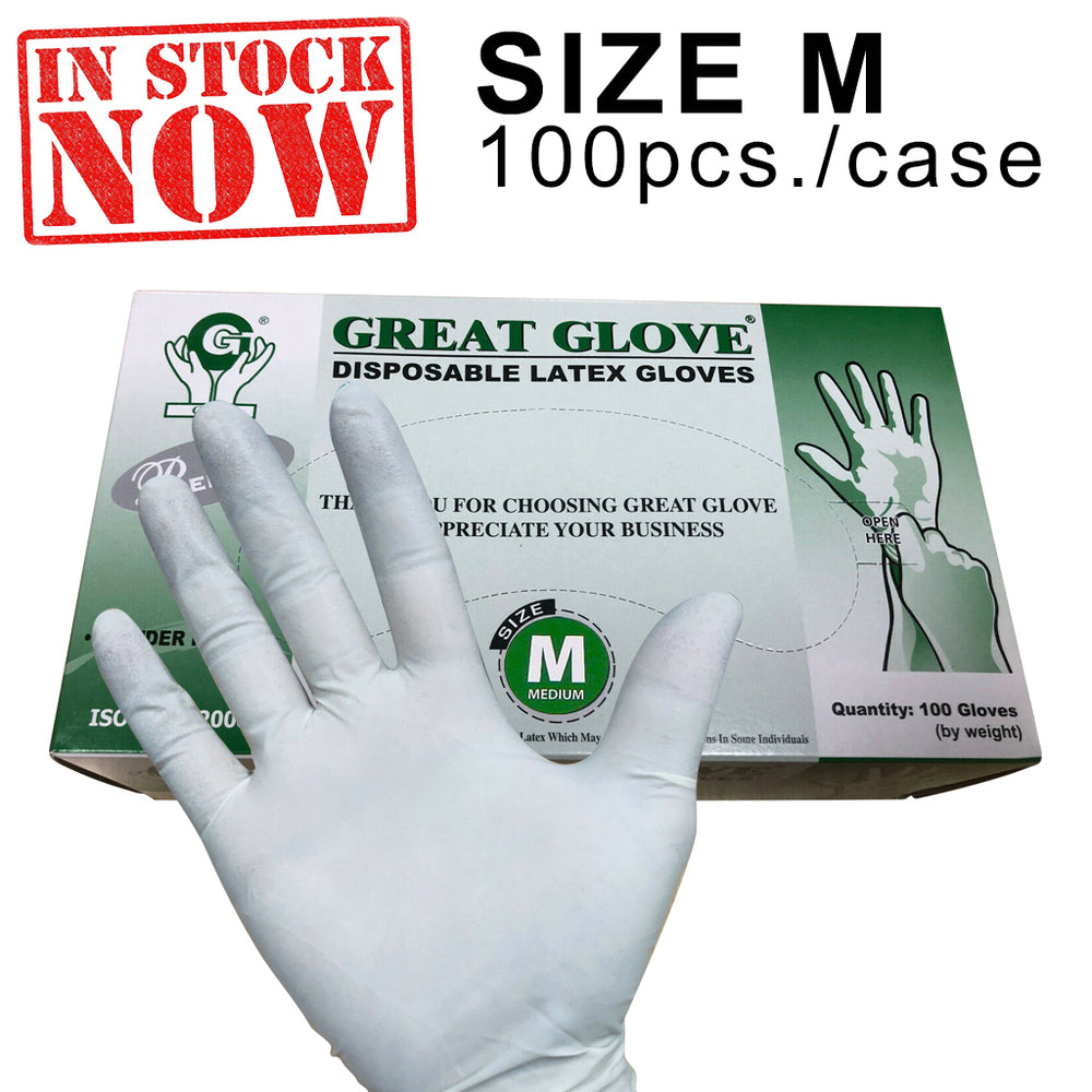 Great Glove Premium Non-Medical Latex Gloves, Size M, 100pcs/box OK0611LK