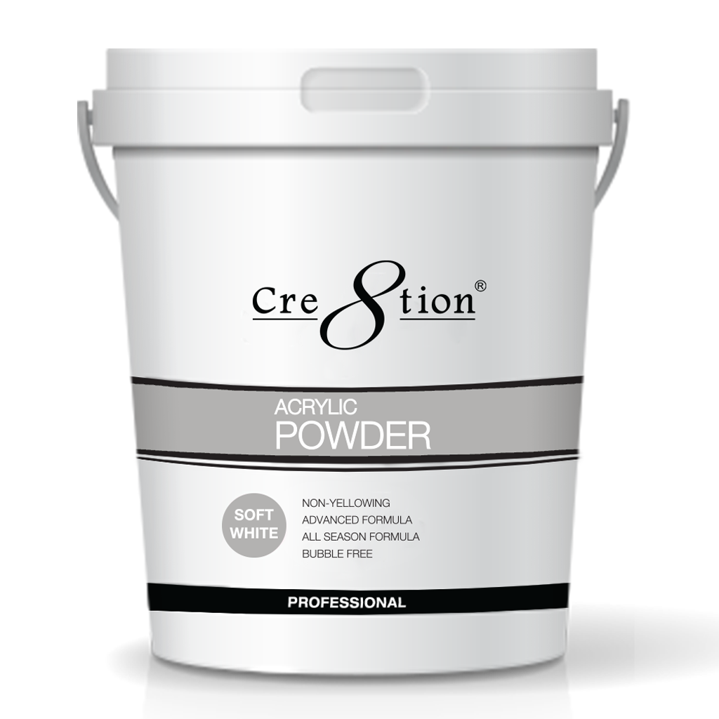 Cre8tion Acrylic Powder, Soft White, 25 lbs, 01447