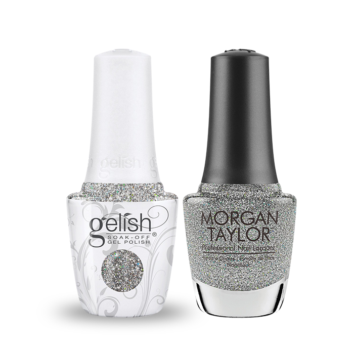 Gelish Gel Polish & Morgan Taylor Nail Lacquer, Champagne & Moonbeams Collection, 1110367, Sprinkle Of Twinkle, 0.5oz OK1014VD