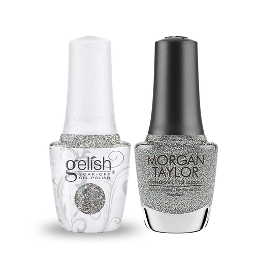 Gelish Gel Polish & Morgan Taylor Nail Lacquer, Champagne & Moonbeams Collection, 1110367, Sprinkle Of Twinkle, 0.5oz OK1014VD