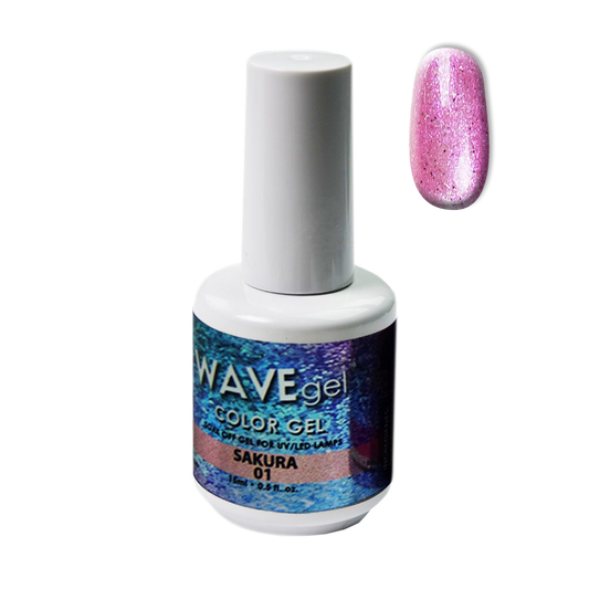 Wave Gel Star Ocean Gel Polish, 01, Sakura, 0.5oz OK1129