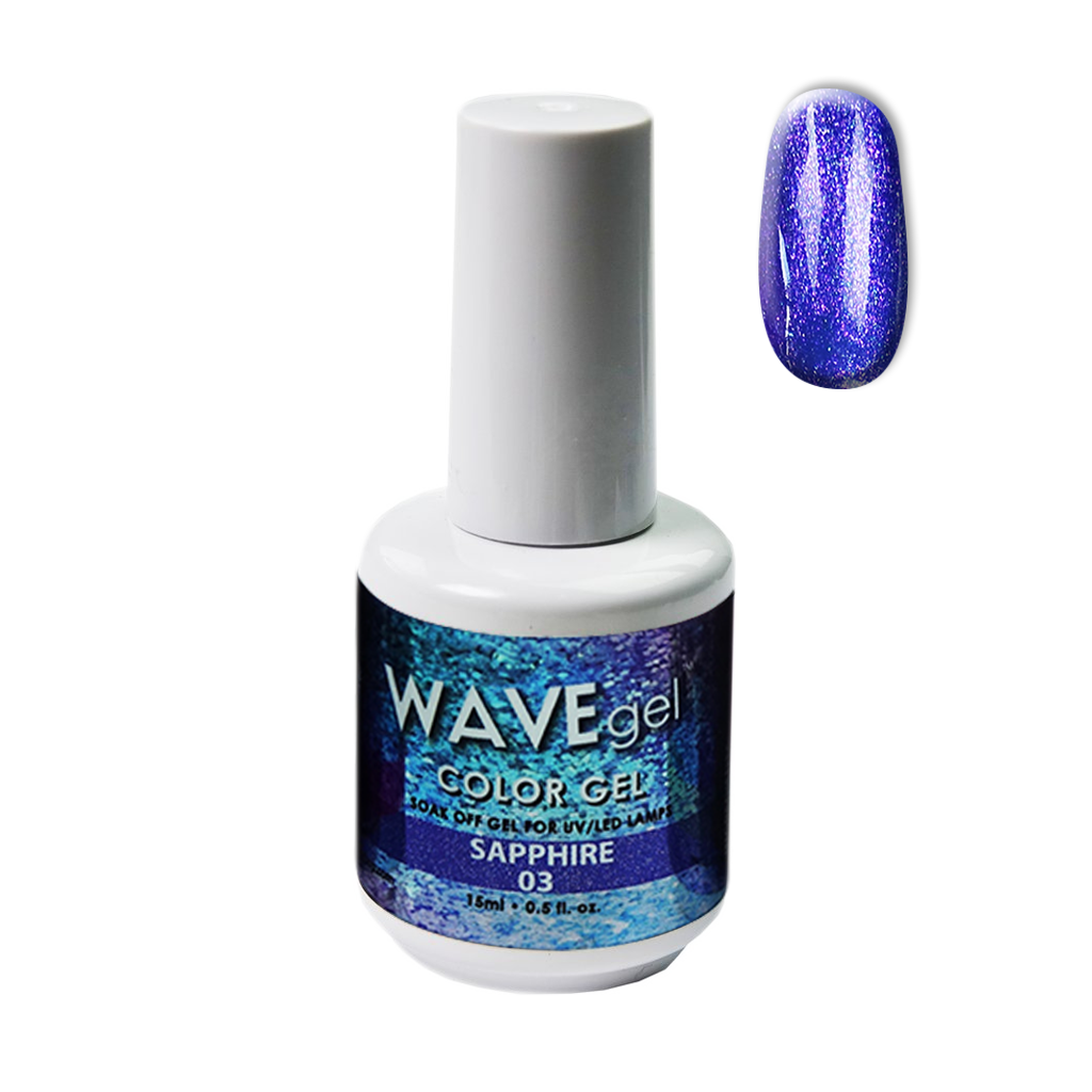 Wave Gel Star Ocean Gel Polish, 03, Sapphire, 0.5oz OK1129