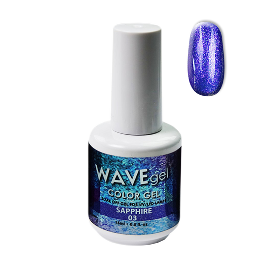 Wave Gel Star Ocean Gel Polish, 03, Sapphire, 0.5oz OK1129