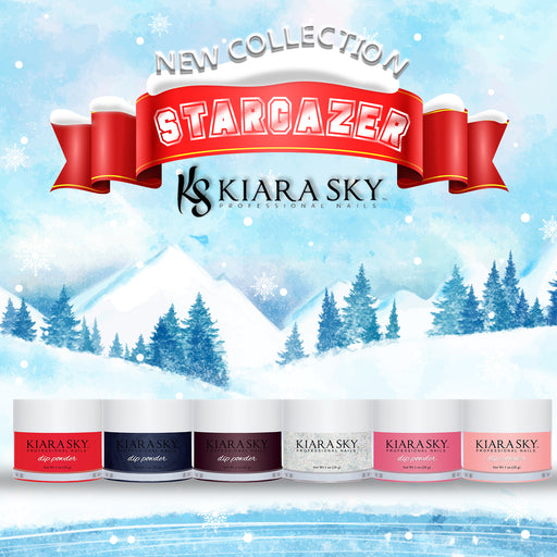 Kiara Sky Dipping Powder, Stargazer Collection, Full line of 6 colors (From D627 to D632), 1oz OK1009VD