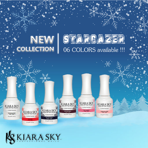 Kiara Sky Gel Polish, Stargazer Collection, Full line of 6 colors (From G627 to G632), 0.5oz OK1009VD