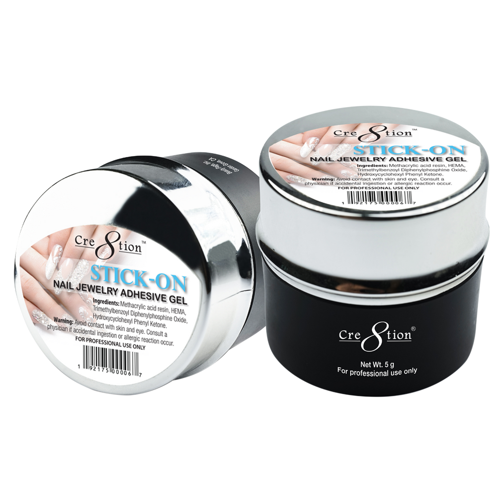 Cre8tion Stick-On Nail Jewelry Adhesive Gel (NEW), THICK (Blue), 5g, O1101-0713