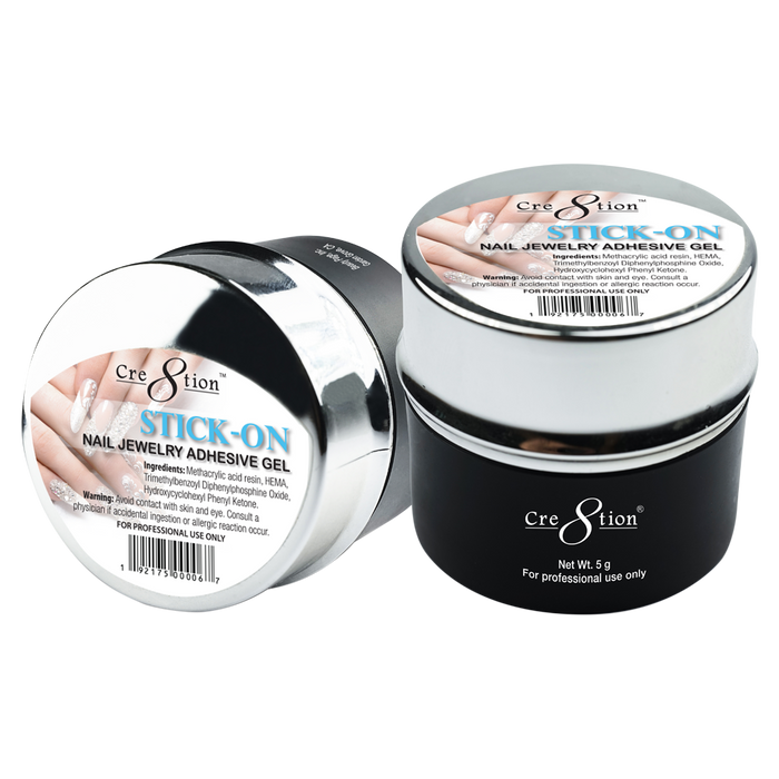 Cre8tion Stick-On Nail Jewelry Adhesive Gel (NEW), THICK (Blue), 5g, O1101-0713