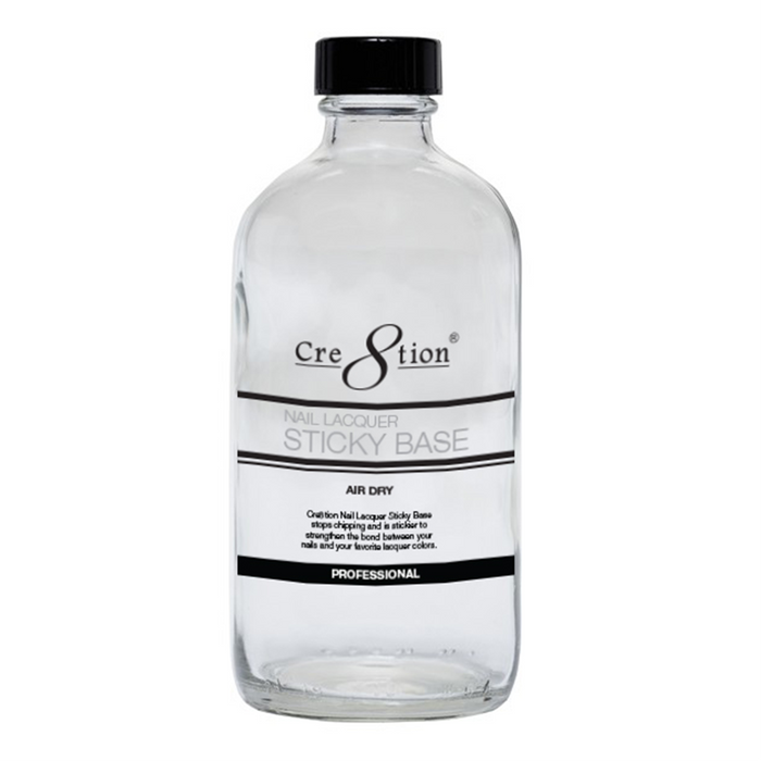 Cre8tion Nail Lacquer - Sticky Base Air Dry, 32oz (Pk: 12pcs/case) - SKU 14018