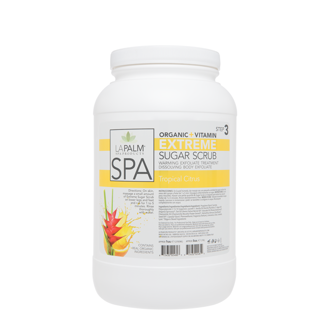 La Palm, Organic Vitamin Extreme Sugar Scrub, Tropical Citrus, 1Gal  KK