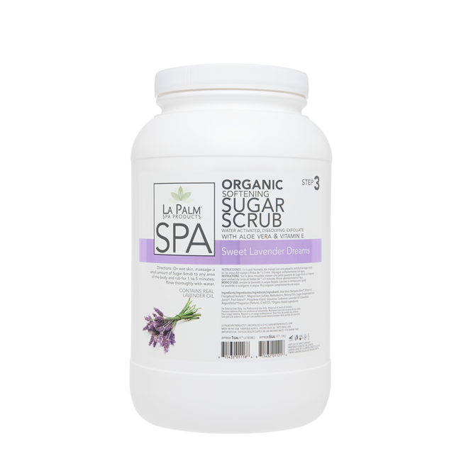 La Palm, Organic Softening Sugar Scrub, Sweet Lavender Dreams, 1Gal KK