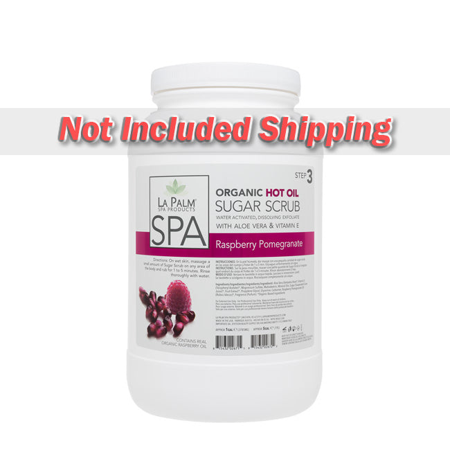 La Palm, Organic Hot Oil Sugar Scrub, Raspberry & Pomegranate, 1Gal KK