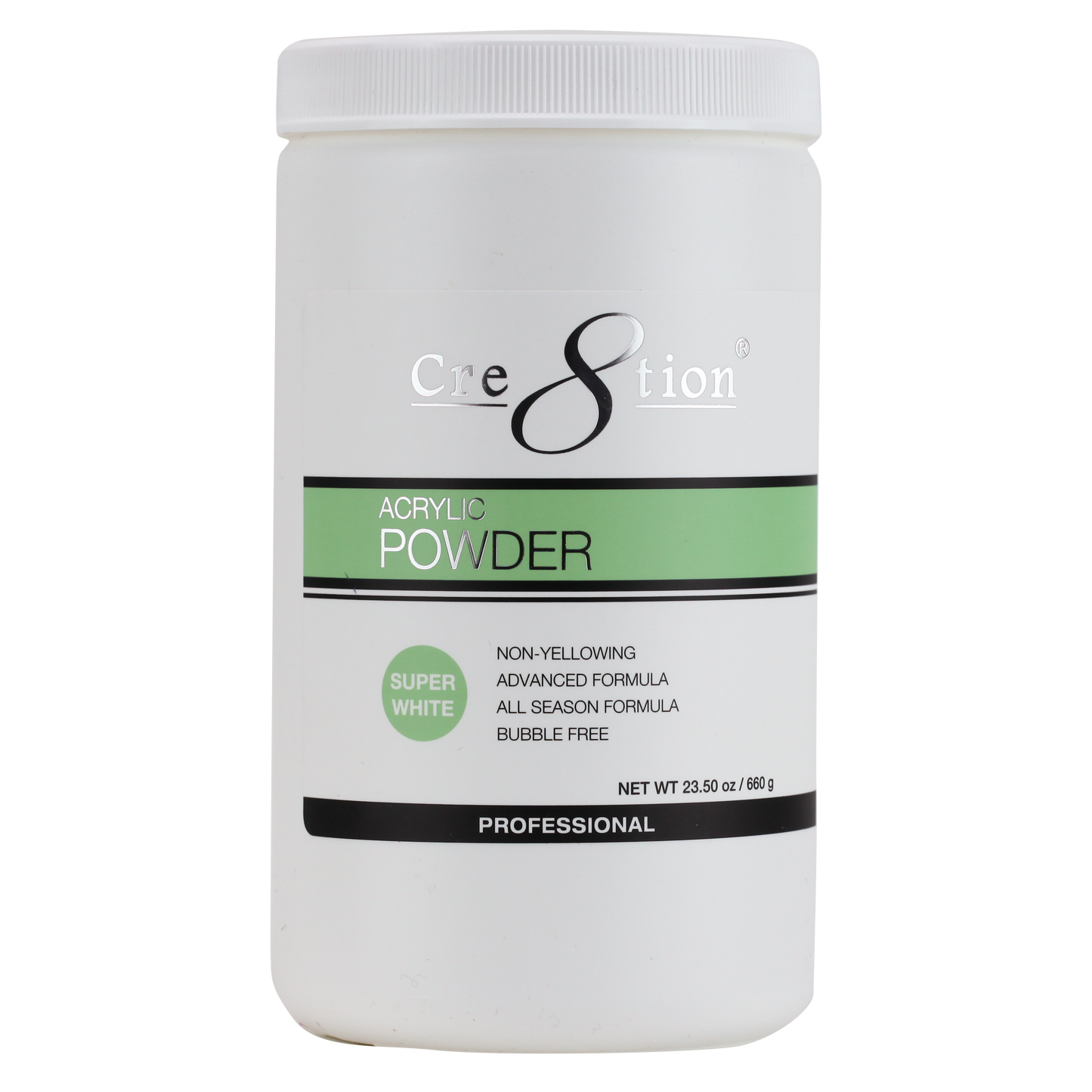 Cre8tion Acrylic Powder, SUPER WHITE, 23.5oz, 01125